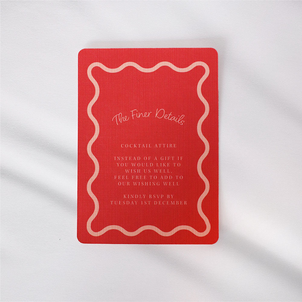 Wavy Squiggle Invitation Set of 3