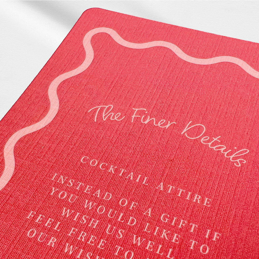 Wavy Squiggle Invitation Set of 3